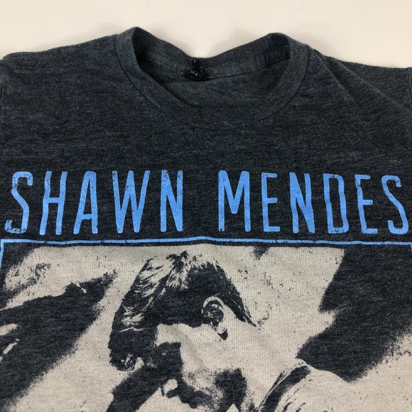 Shawn Mendes Shirt Men's Small Grey Colorful Stereo Short Sleeve Tee - Picture 4 of 8